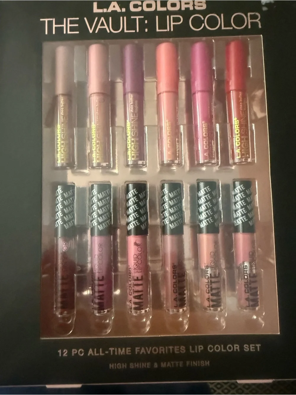 L.A. Colors The Vault: 12-Piece Lip Color Set — Pinks, Mauves & Reds